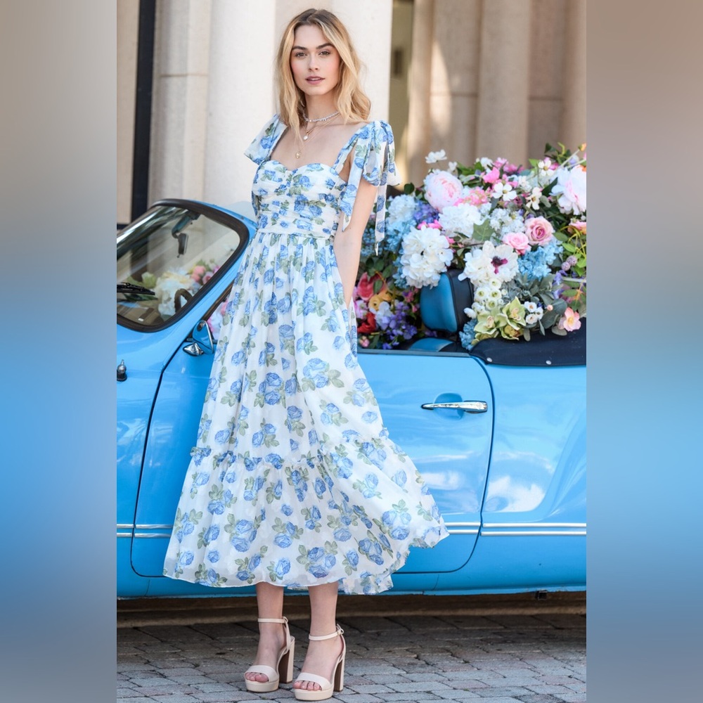 Altar’d State Aria Ruched Maxi Dress
